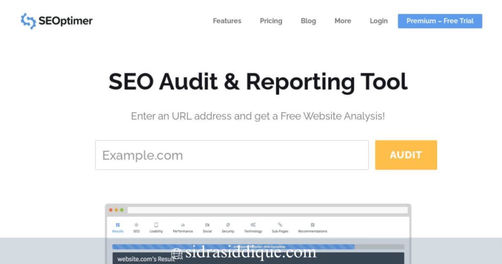Best Tool for SEO Audits: SEOptimer