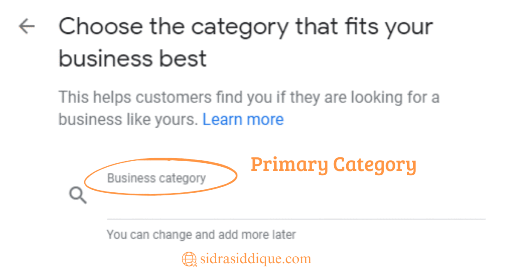 Add Keywords as Primary and Secondary Business Categories